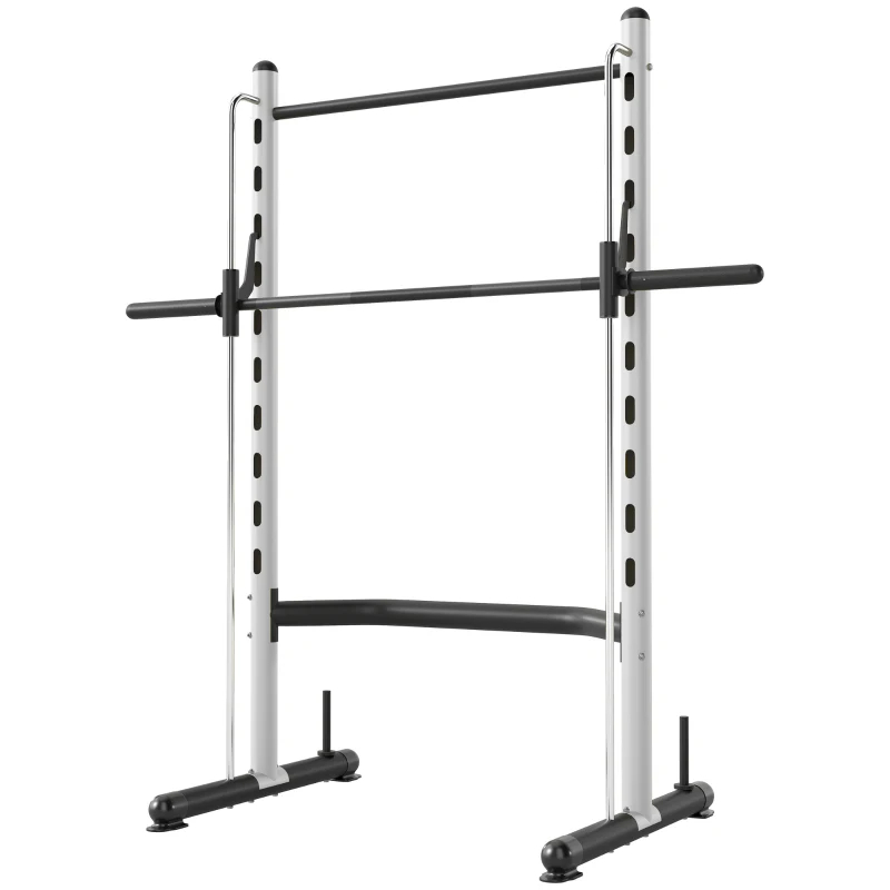 Squat Rack With Pull Up Bar And Barbell Bar Adjustable Bench Press Multi-Function Weight Lifting Half Rack, WhiteMultiple Packages — foto 4