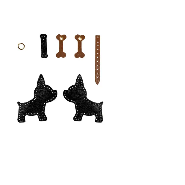 Handmade Sheepskin Keychain Car Key Pendant Accessories Presbyopia Cartoon Black - Shop at LoveMi