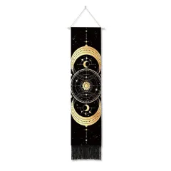 Sun Moon Phase Decoration Background Cloth Tapestry Bohemian Tassel Painting Living Room - 1Color - View 1