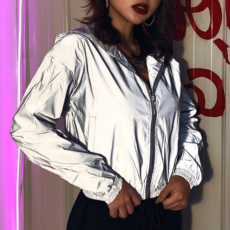 Women's Reflective Hooded Slim Fit Baseball