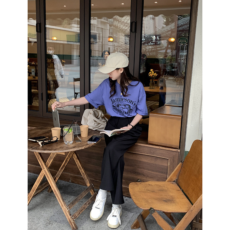 Women's Loose Wide Leg Velcro Suit Pants