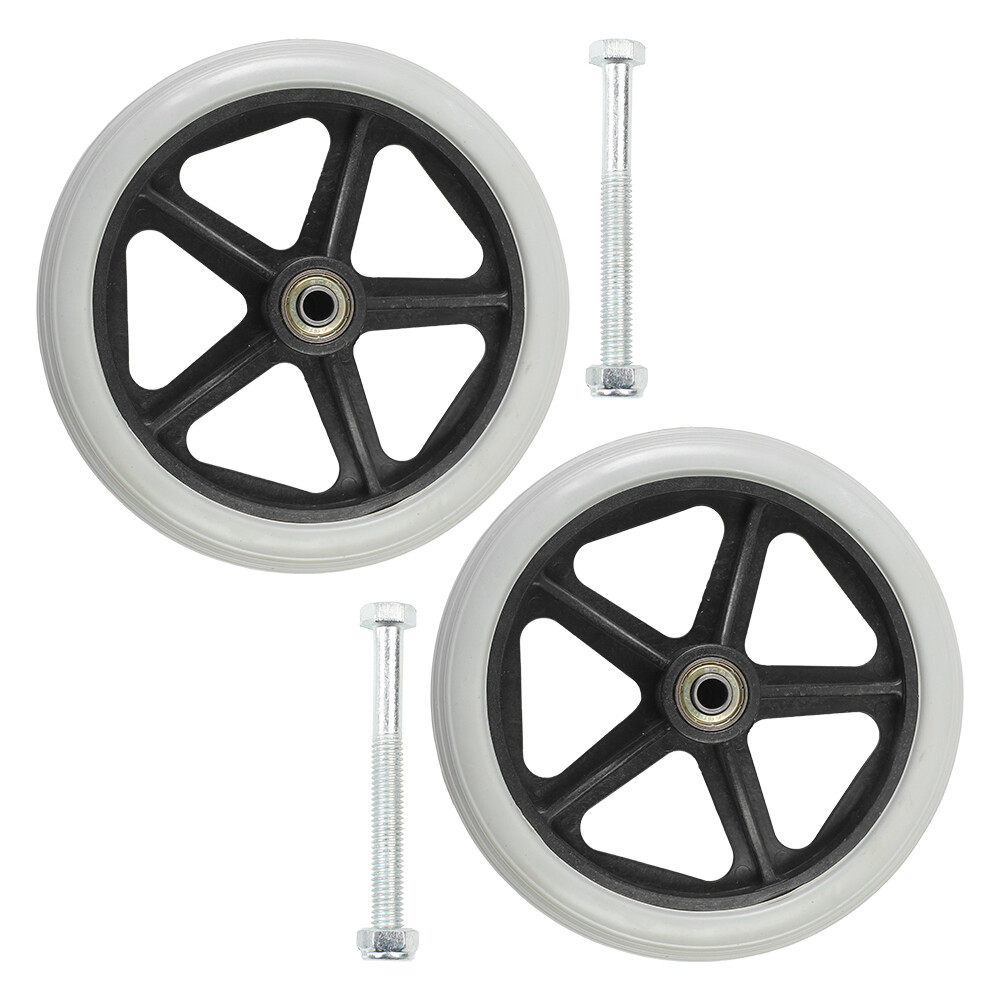 Heavy Duty Wheelchair Replacement Front Wheel Solid Tire 2PCS UK — image 3