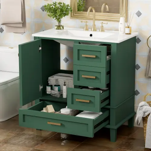 30 Bathroom Vanity, Modern Cabinet