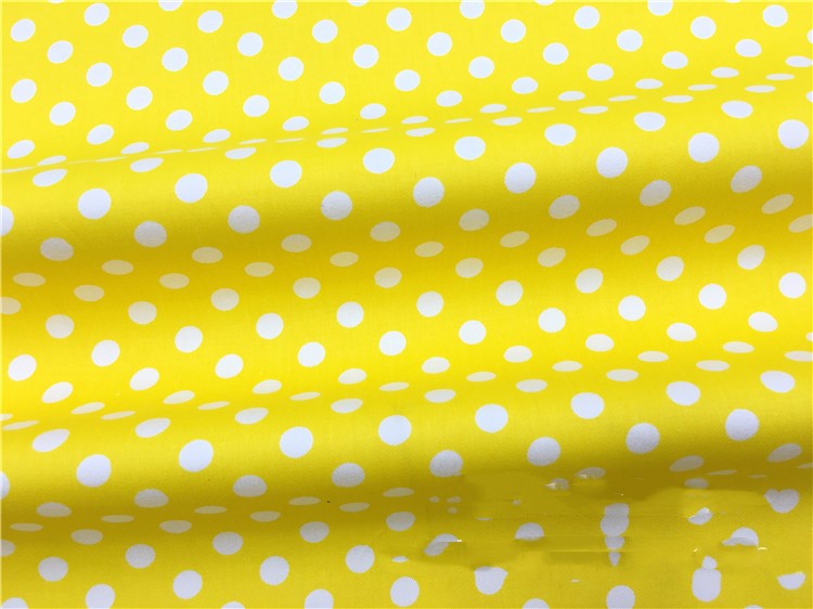 Yellow with white spots