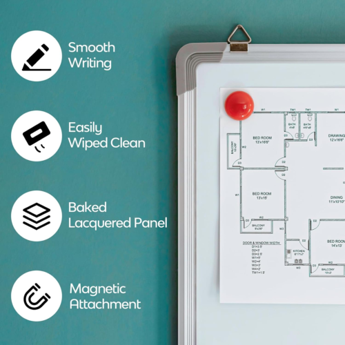 MAGNETIC WHITEBOARD SMALL LARGE WHITE BOARD DRY WIPE NOTICE OFFICE SCHOOL HOME