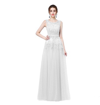 Summer Banquet One-shoulder Bridesmaid Dress Long Style