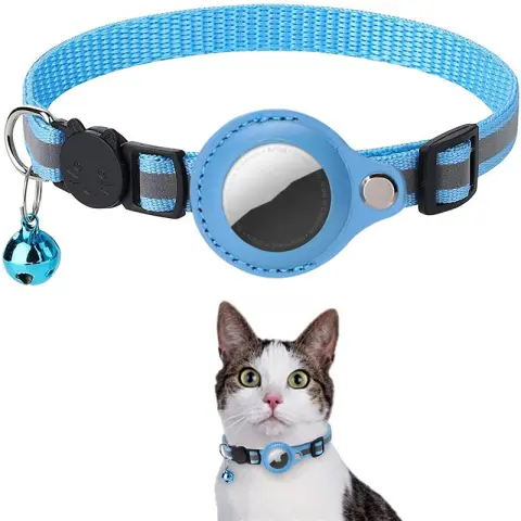 Pet Collar with Bell Airtag Reflective