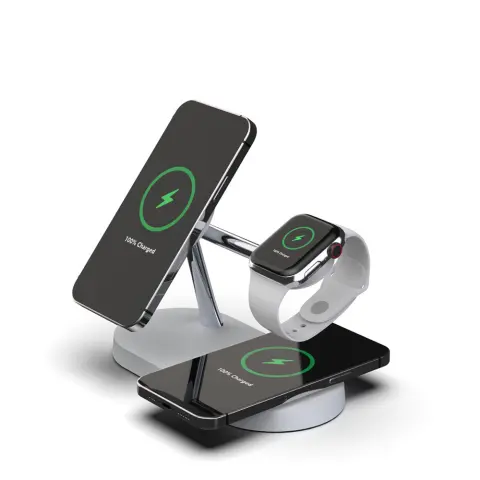 Three-in-one Smart Fast Charging 15W Magnetic Wireless Charger