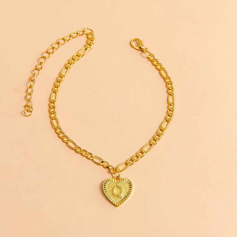 … Color Heart Pendant Foot Bracelets Women