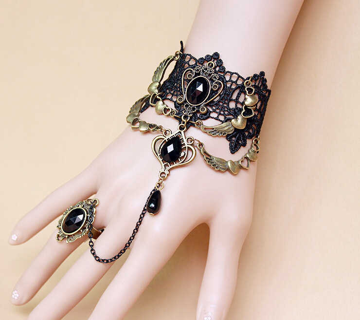 Vintage Black Lace Bracelet