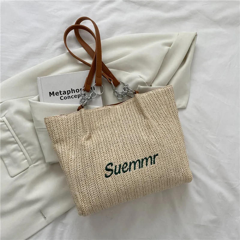Summer Knitting Niche Class Commuter Tote Bag - Brown