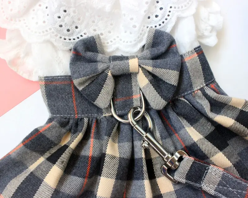 Dog Thin Skirt With Drawstring Chest Back