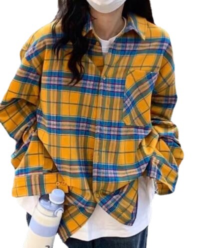 Title 2, Womens Yellow Plaid Long Sleeve Shirt, offerin...