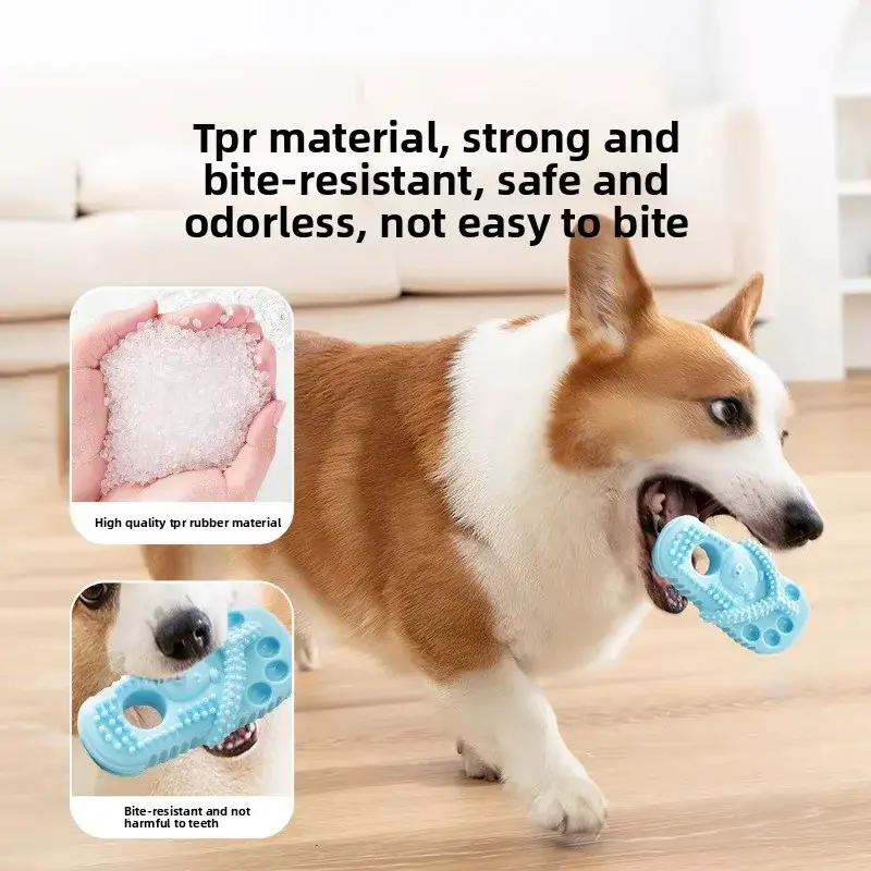 Pet Dog Chewing Toys, Slippers, Teething Toys For Puppies, Durable Rubber Shoes And Slippers, Cleaning Teeth And Protecting Oral Health