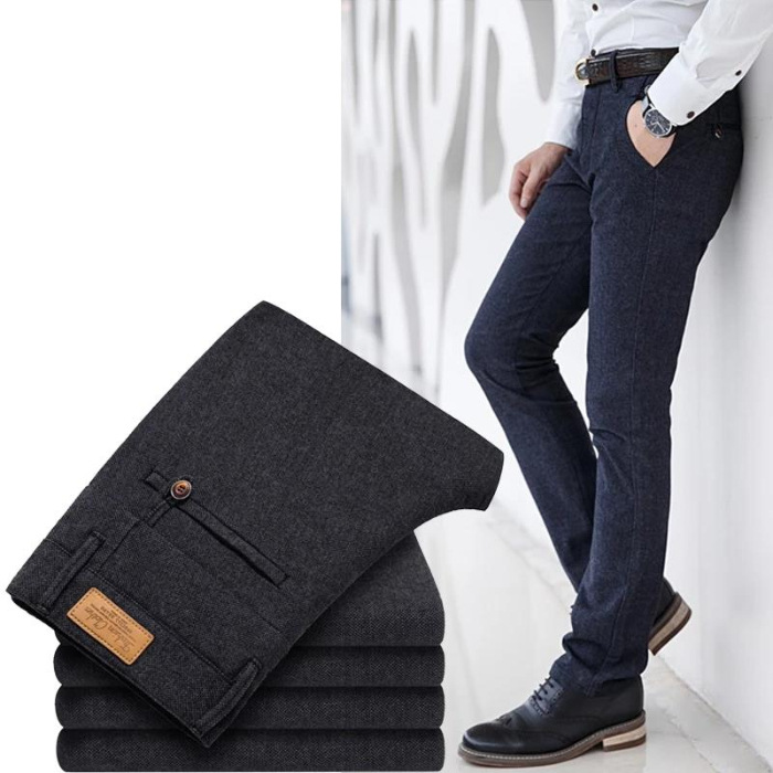 Title 3, Mens business straight-leg casual pants, desig...