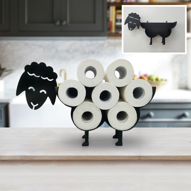 Sheep Toilet Paper Holde Cute Sheep Shape Wall-mounted Sheep Toilet Paper Holde