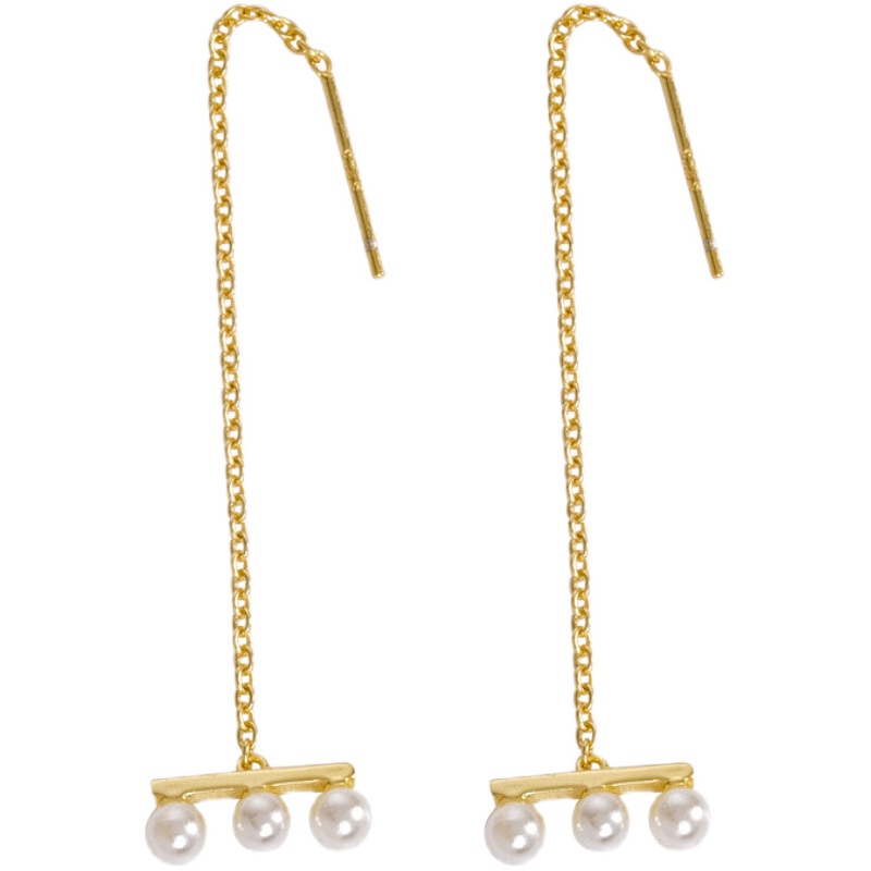 Sterling Silver Temperament Tassel Explosion Earrings