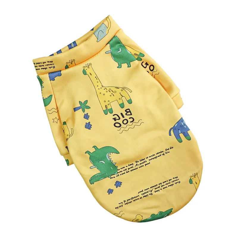 Pet Supplies Dog Fashion Thin Fleece Floral Sweater - Yellow Zoo