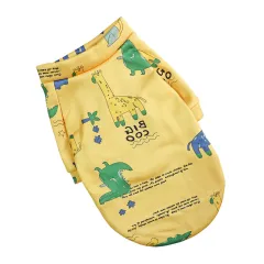 Pet Supplies Dog Fashion Thin Fleece Floral Sweater - Yellow Zoo - View 1