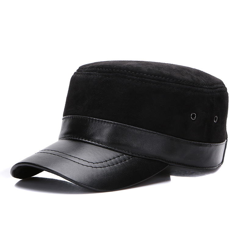 Genuine Sheepskin Flat Top Hat
