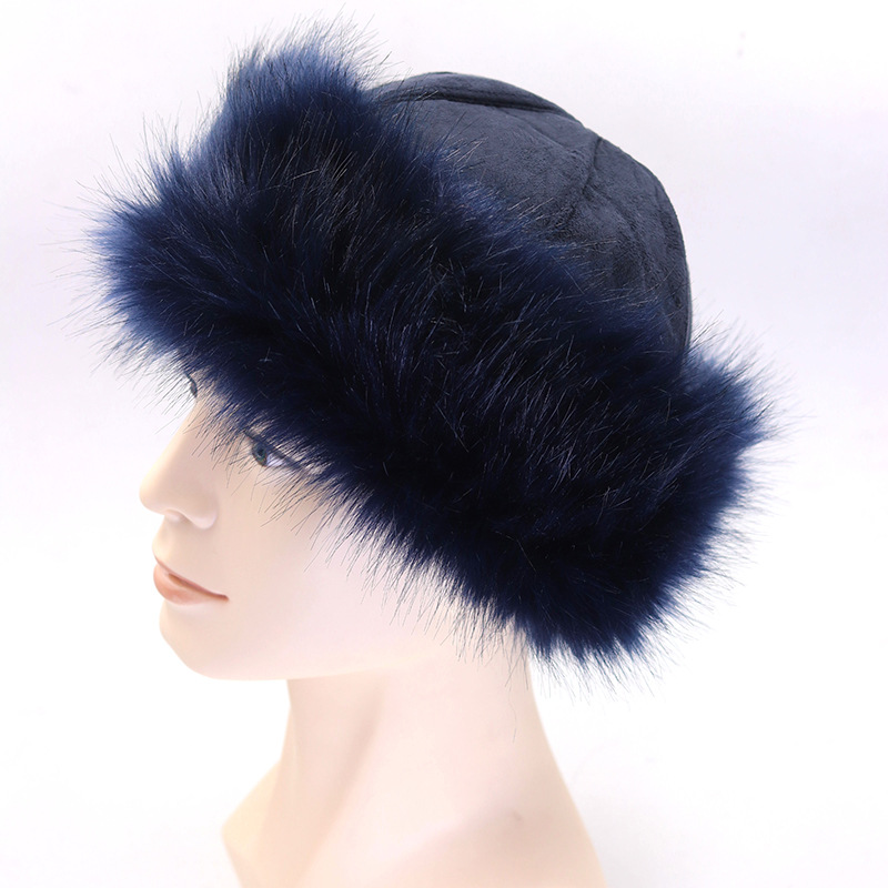 Yurt Style Plus Velvet Fox Fur Hat