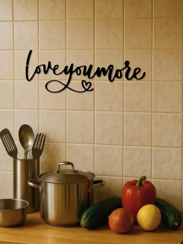 Love You More Metal Wall Art Romantic Handmade Iron Wedding Decor Look At The Picture - Shop at LoveMi
