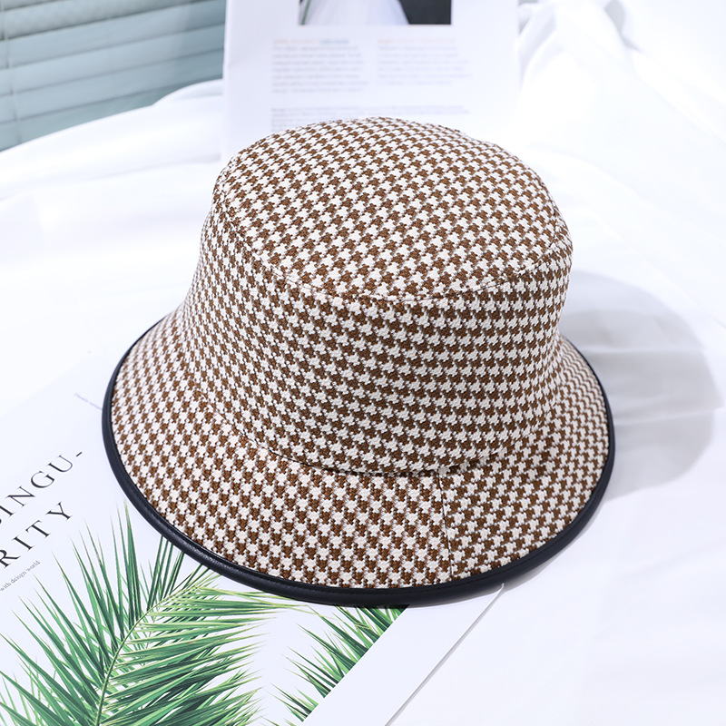 Cloth Female Bucket British Fashion Fisherman Hat Coffee - Shop at LoveMi