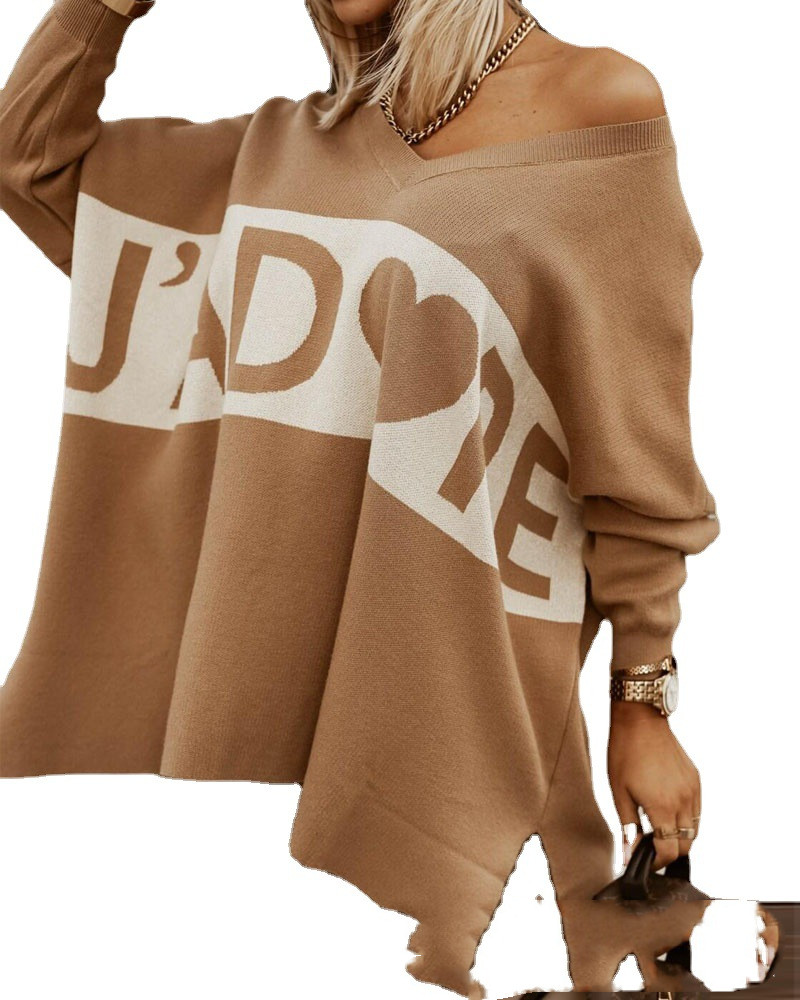 Women's Round Neck Loose Buy Knit Top