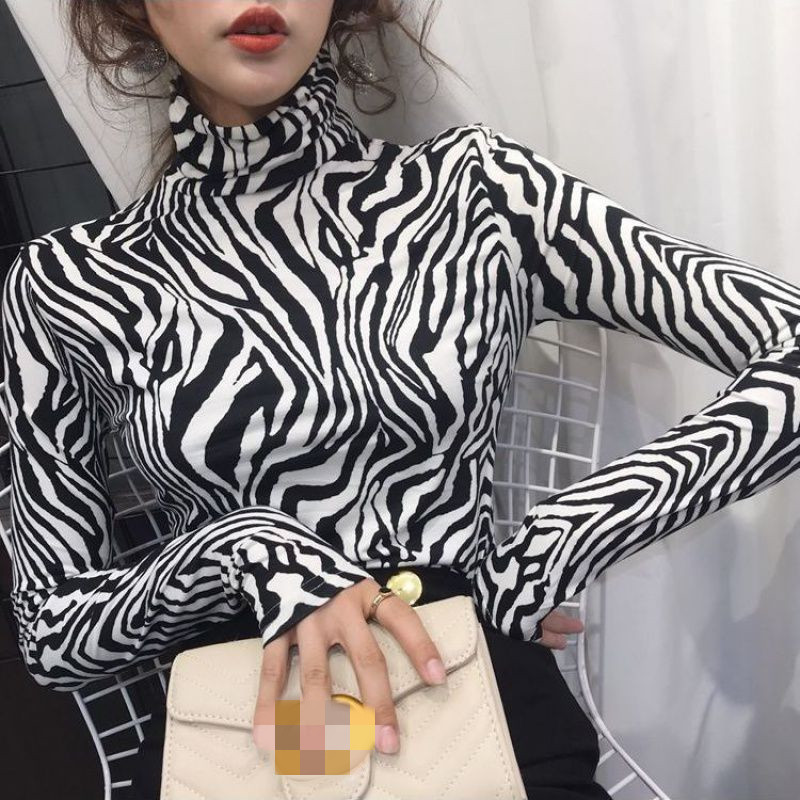 Title 4, Retro Zebra Print Long Sleeved Shirt Women All ...