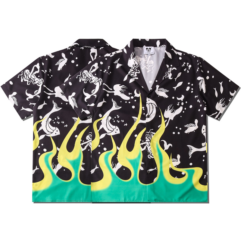 High Street Hawaiian Casual Flower Shirt Short Sleeve Men 834a1847 4a33 4e36 A7f5 Eec246c5ca2c