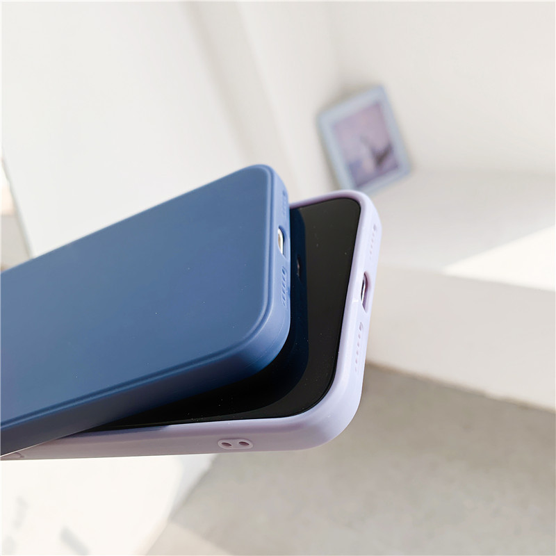 Coque de téléphone liquide Rubik's Cube à bords droits – bleu gris – iPhone 11 Pro Max