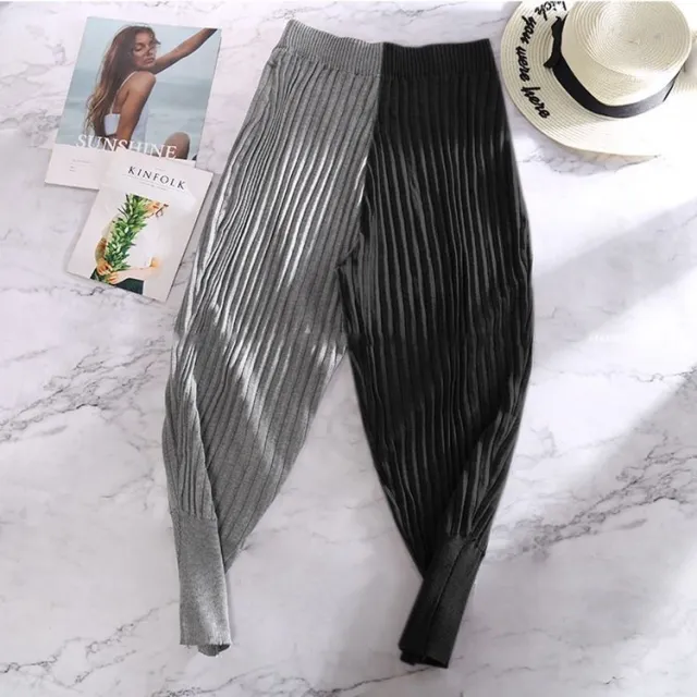 Autumn Knitted Harem Pants Women's Small Feet Ninth Pants Winter Dark Grey - Shop at LoveMi