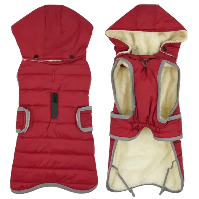 Detachable Hooded Pet Clothing Camo Dog Clothes Wine Red - Shop at LoveMi