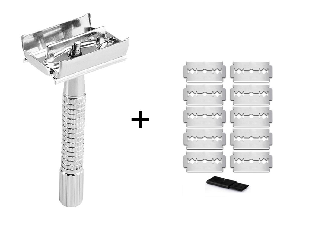 Silver razor set