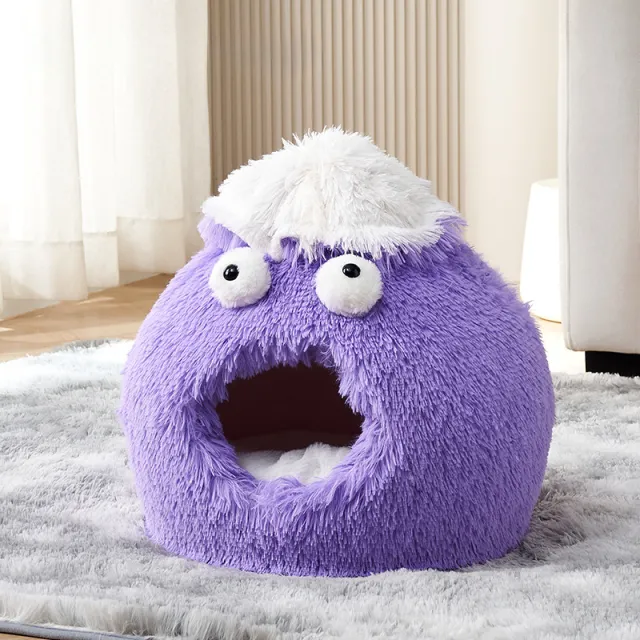 Warm Winter Nest For Cats, Closed Sleeping Nest, Safe Cat House, Kitten Bed, Universal Kennel For All Four Seasons Purple - Shop at LoveMi