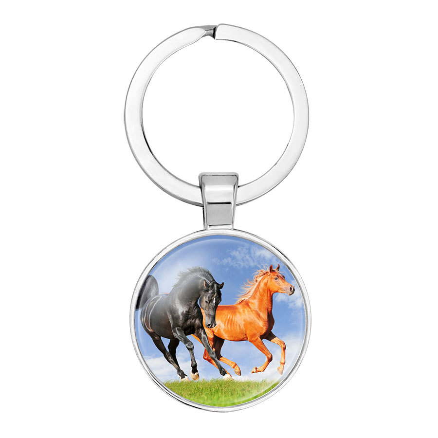 Horse Time Gem Glass Keychain 13002213Color - Shop at LoveMi