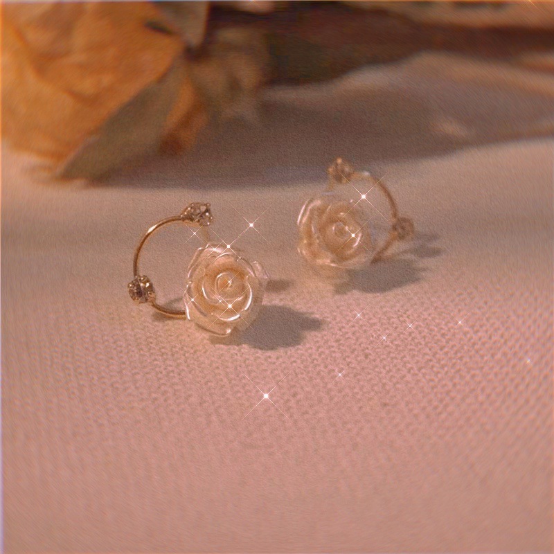 S925 Silver Needle With Diamond Earrings Without Pierced Ear Clip Female
