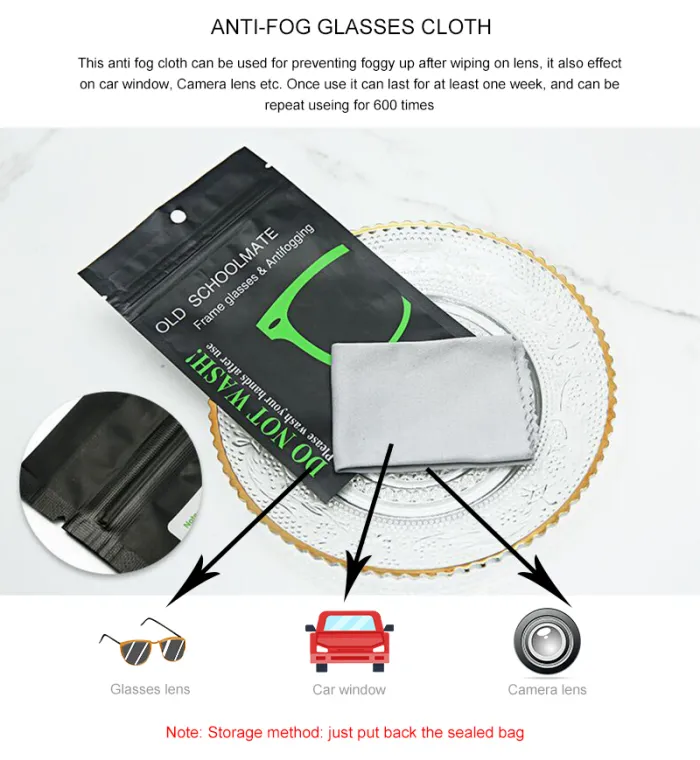 Anti-Fog Glasses Cleaning Cloth, Reusable Microfiber Wipe for Eyeglasses, Safety Glasses and Goggles - detail photo 5