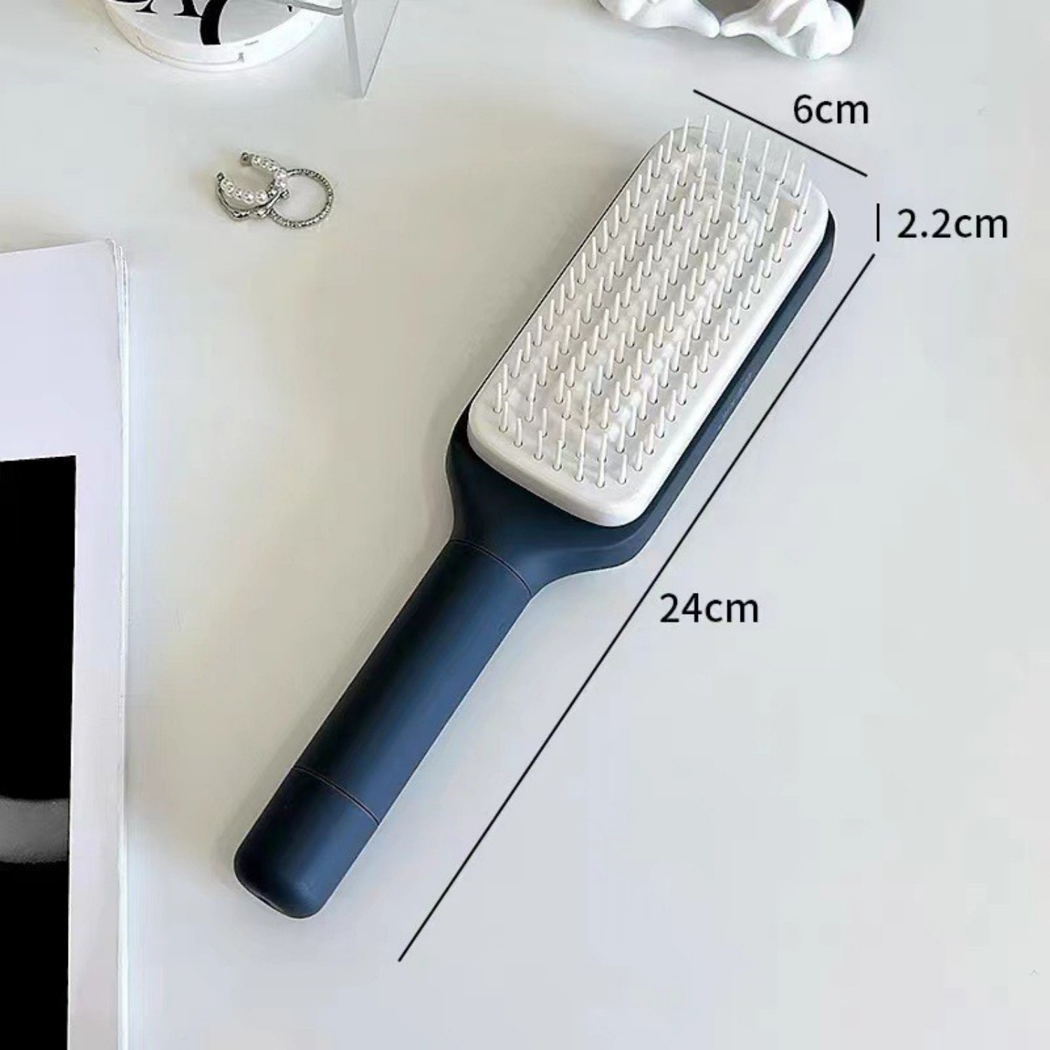 Rotating Retractable Hair Comb | Anti-Tangle Anti-Static One-Button Clean