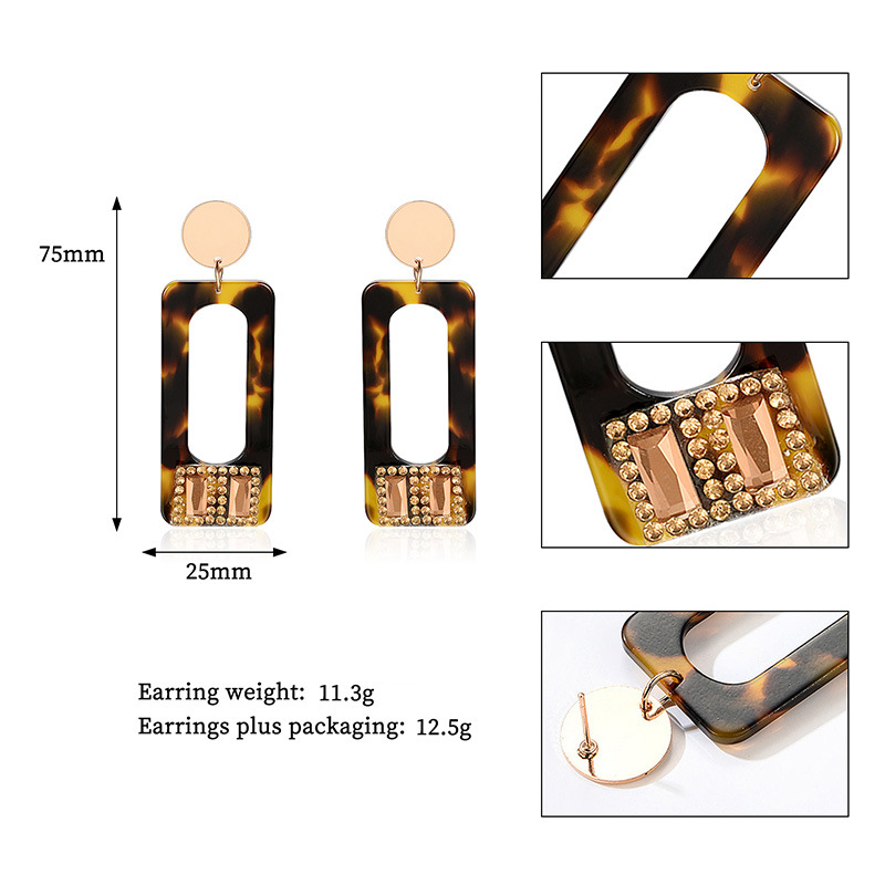Creative Retro Hollow Rectangle Women's Acetate Edition