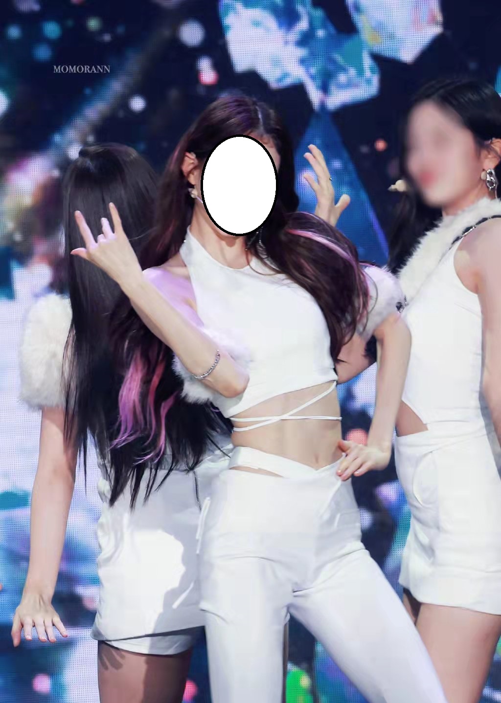 White Lace-Up Crossover Camisole Slim-Fit Trousers