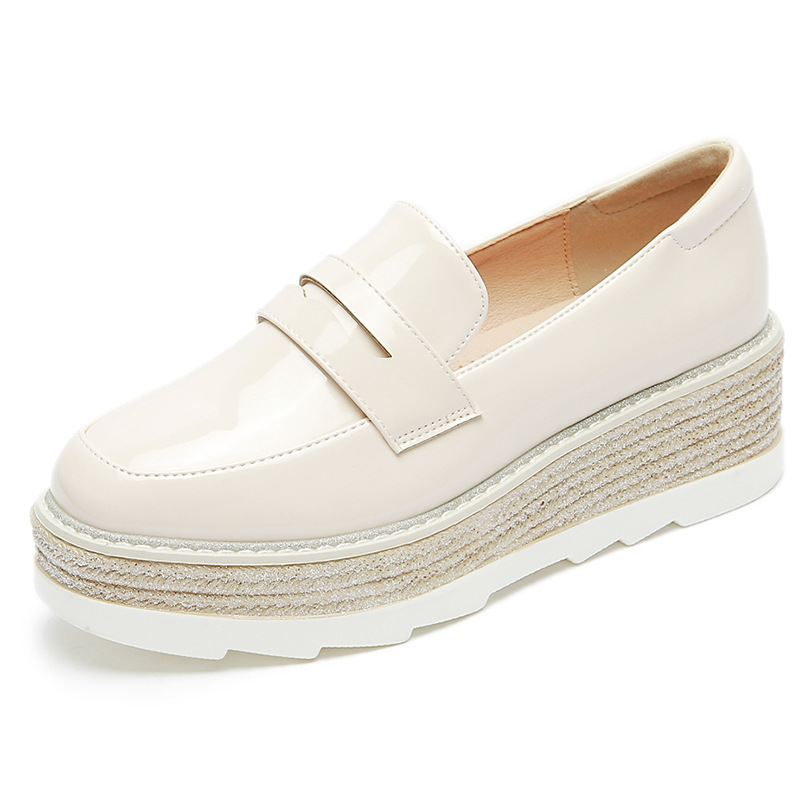 Sequin Platform Platform Thick Sole Muffin Heightening Slip-On Shoes