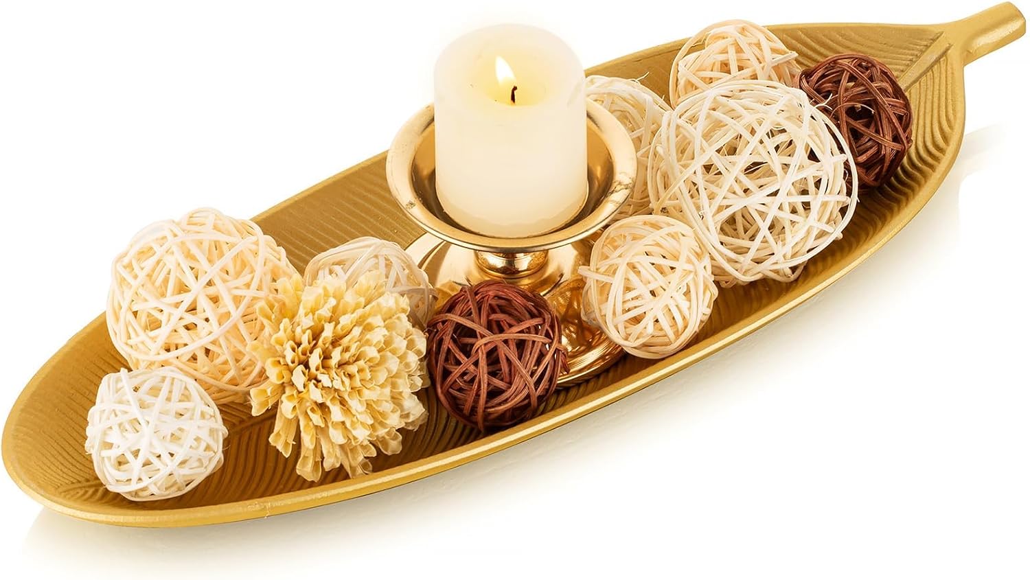 Leaf Shaped Wooden Decorative Tray, Key Bowl Organizer For Entryway Table, Home Decor And Small Items