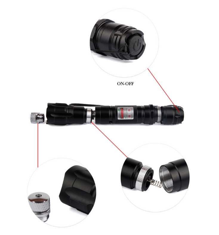 Green Laser Pointer Pen Miles USB Rechargable Laser Pen Beam Torche 532NM 5