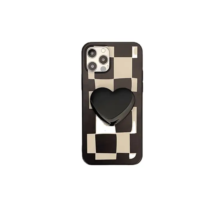 Lattice Love Bracket Mobile Phone Case All Inclusive