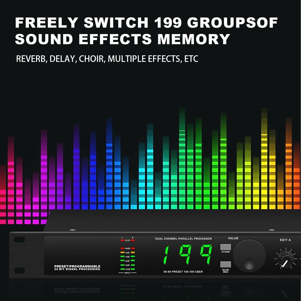 Digital Reverberation Multi-effect DSP Processor Audio Equalizer Vocal — image 6