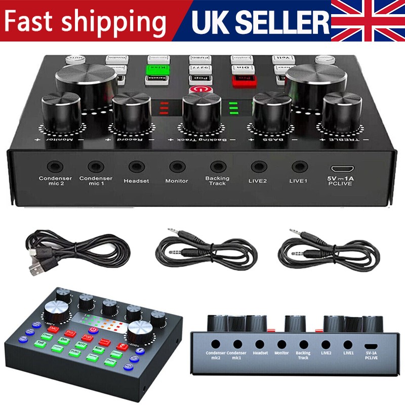 V8S Live External Sound Card Voice Changer Sound Card