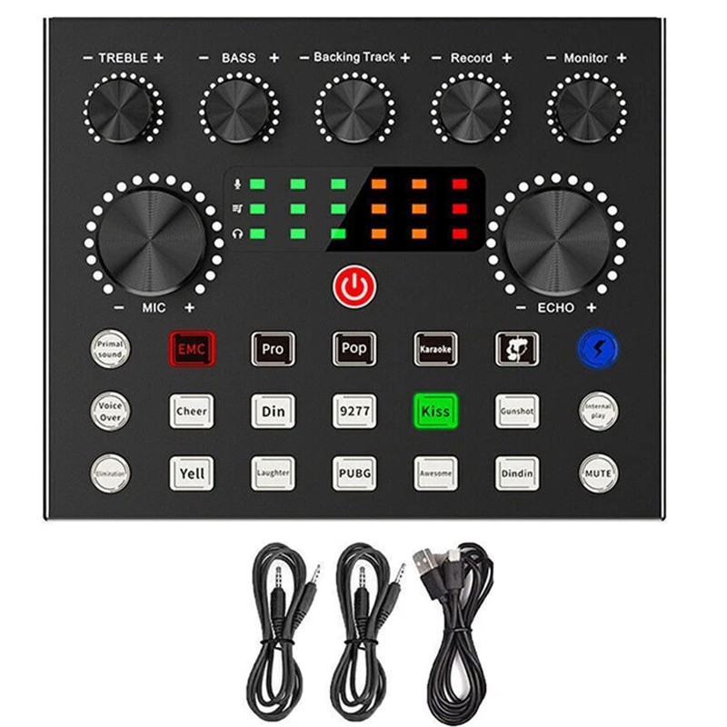 V8S Live External Sound Card Voice Changer Sound Card