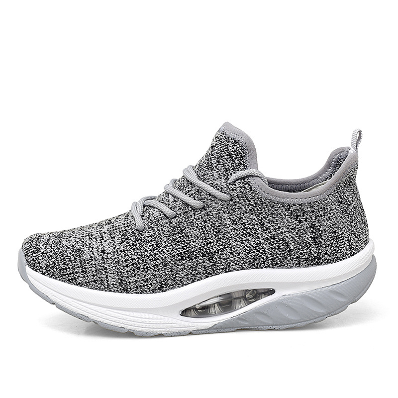 Flying Woven Air Cushion Sneakers Fitness Mom Shoes Breathable Women's Shoes - Zdjęcie 7 z 8