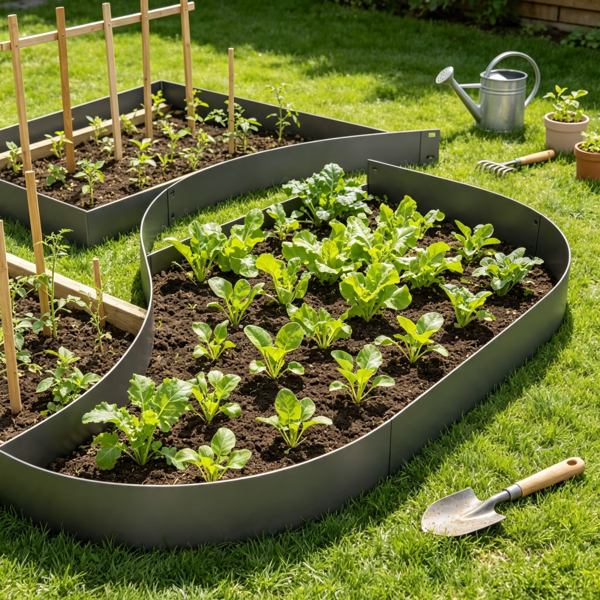 Galvanized Steel Landscape Edging, 5-Pack, picture 2 of 3
